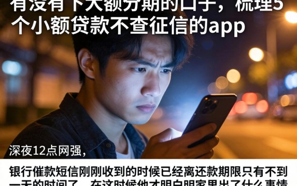有没有下大额分期的口子，梳理5个小额贷款不查征信的app