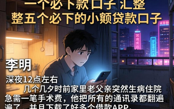 一个必下款的口子，汇整五个必下的小额贷款口子