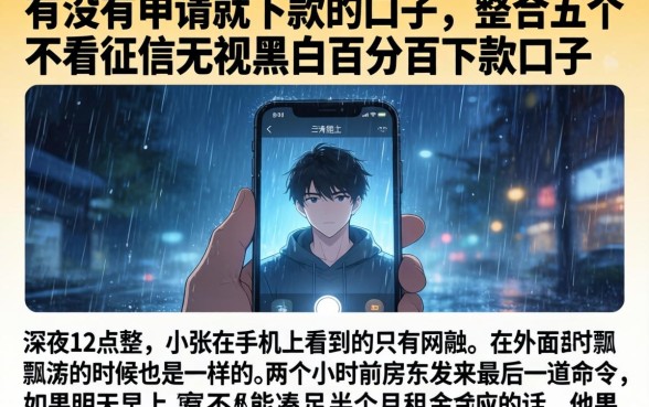 有没有申请就下款的口子，整合五个不看征信无视黑白百分百下款口子