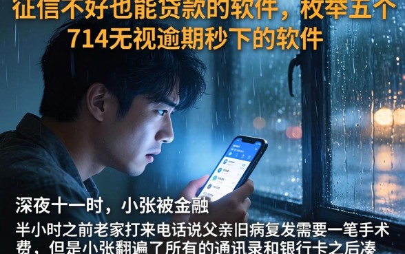 征信不好也能贷款的软件，枚举五个714无视逾期秒下的软件