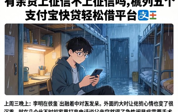 有余贷上征信不上征信吗，胪列五个支付宝快贷轻松借平台