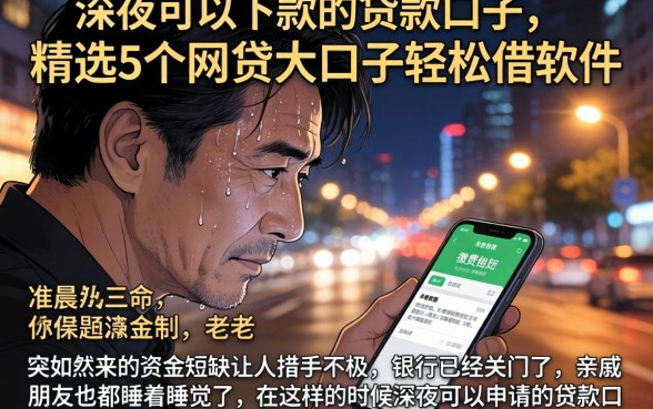 深夜可以下款的贷款口子，精选5个网贷大口子轻松借软件