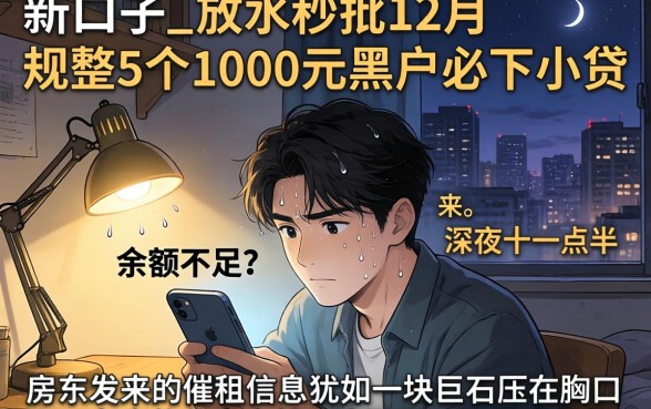 新口子_放水秒批12月，规整5个1000元黑户必下小贷