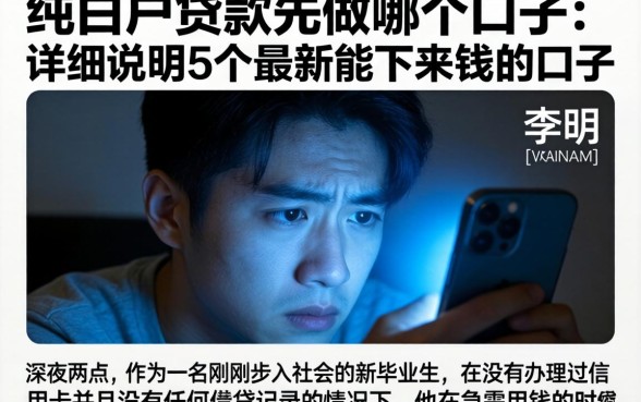 纯白户贷款先做哪个口子，详尽说明5个最新能下来钱的口子