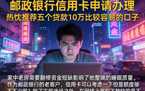 邮政银行信用卡申请办理，热忱推荐五个贷款10万比较容易的口子