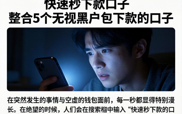 快速秒下款的口子，整合5个无视黑户包下款的口子