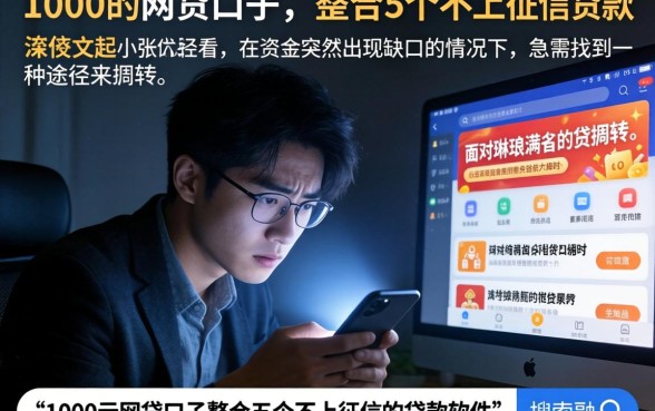 1000的网贷口子，整合5个不上征信的贷款软件