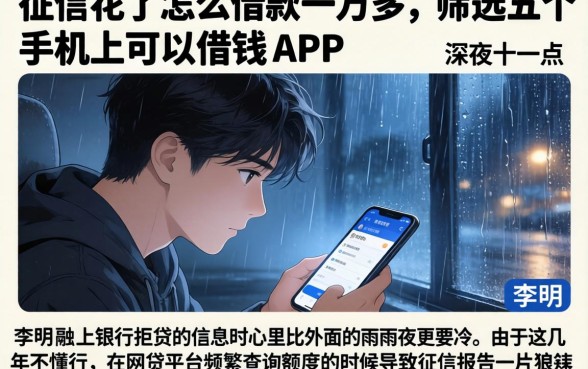 征信花了怎么借款一万多，筛选五个手机上可以借钱的app