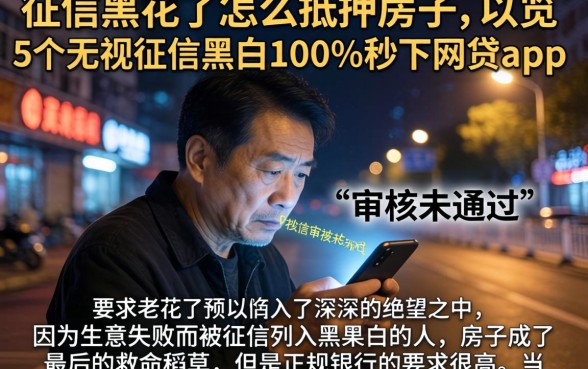 征信黑花了怎么抵押房子，概览5个无视征信黑白100%秒下网贷app