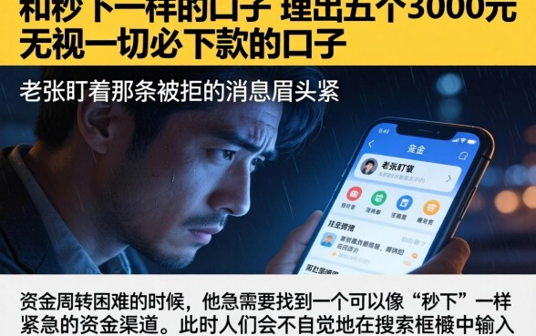 和秒下一样的口子，理出五个3000元无视一切必下款的口子