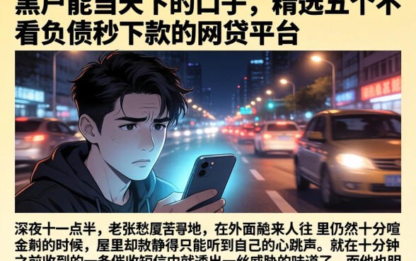 黑户能当天下的口子，精选五个不看负债秒下款的网贷平台