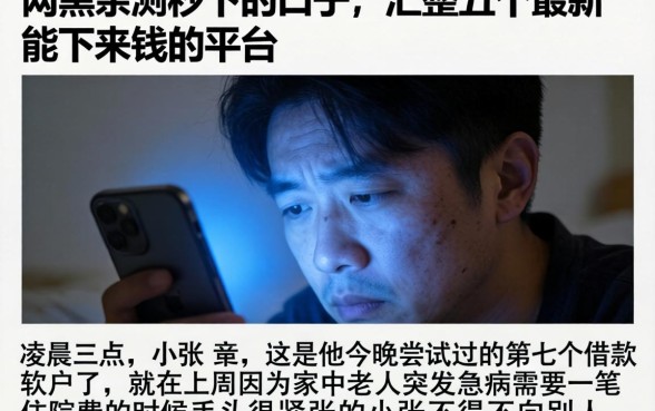网黑亲测秒下的口子，汇整五个最新能下来钱的平台