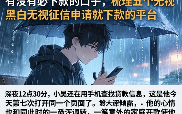 有没有必下款的口子，梳理五个无视黑白无视征信申请就下款的平台