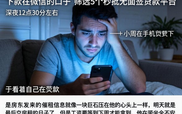 下款在微信的口子，筛选5个秒批无面签贷款平台