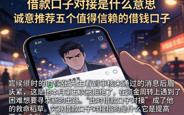 借款口子对接是什么意思，诚意推荐五个值得信赖的借钱口子