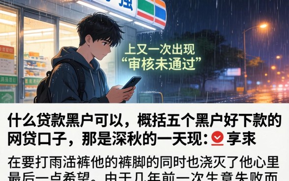 什么贷款黑户可以，概括五个黑户好下款的网贷口子