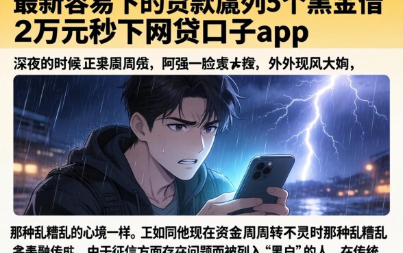 最新容易下的贷款，胪列5个黑户借2万元秒下网贷口子app
