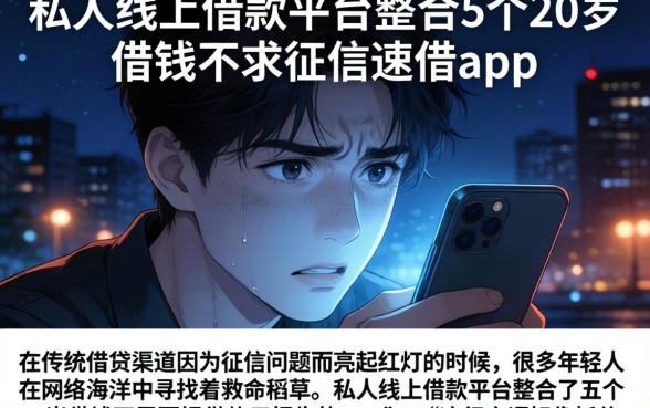 私人线上借款平台，整合5个20岁借钱不求征信速借app