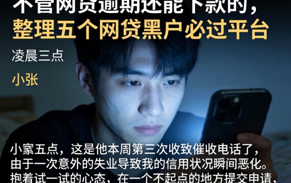 不管网贷逾期还能下款的，整理五个网贷黑户必过平台