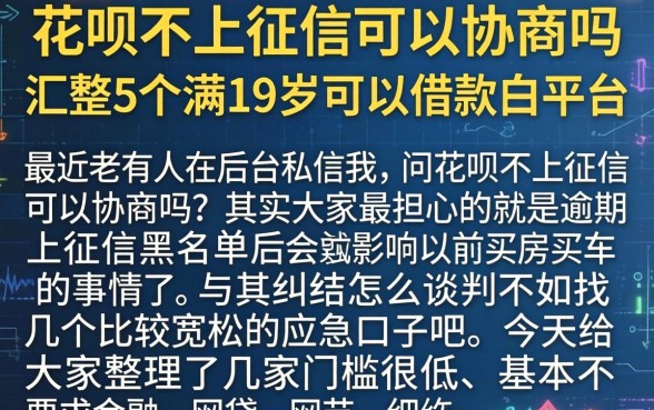 花呗不上征信可以协商吗，汇整5个满19岁可以借款的平台