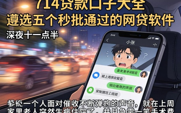 714贷款口子大全，遴选五个秒批通过的网贷软件