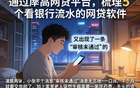 通过率高网贷平台，梳理5个看银行流水的网贷软件