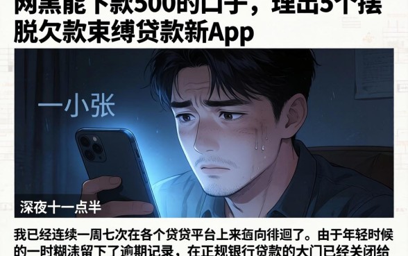 网黑能下款500的口子，理出5个摆脱欠款束缚贷款新app