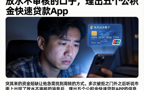 放水不审核的口子，理出五个公积金快速贷款app