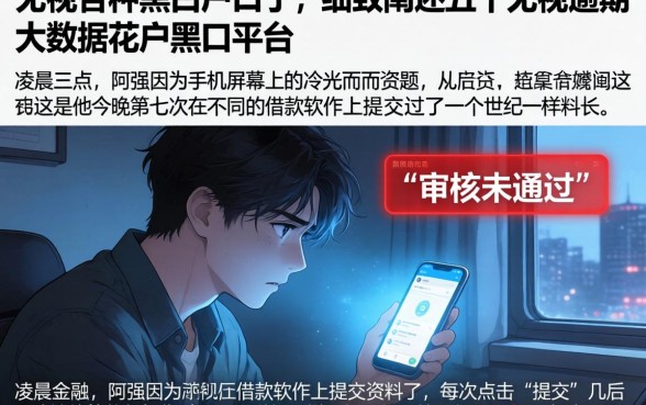 无视各种黑白户口子，细致阐述五个无视逾期大数据花户黑户平台