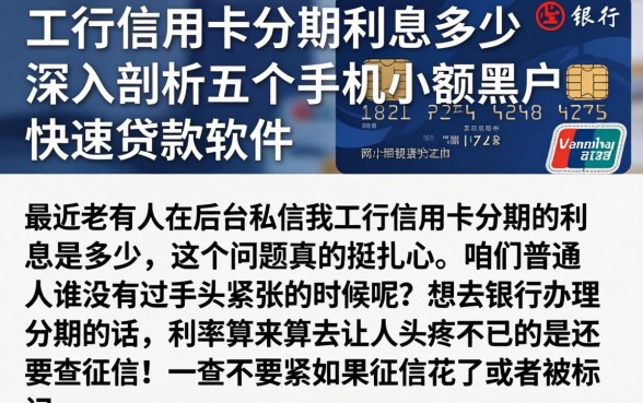 工行信用卡分期利息多少，深入剖析五个手机小额黑户快速贷款软件
