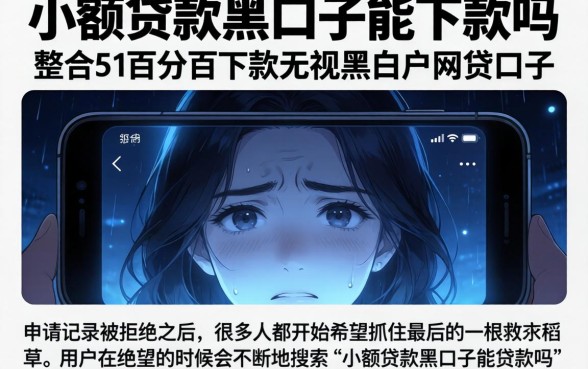 小额贷款黑口子能下款吗，整合5个百分百下款无视黑白户网贷口子