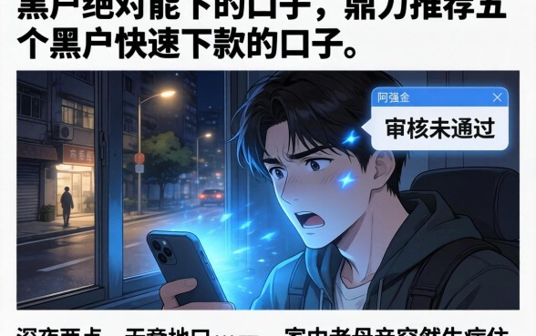 黑户绝对能下的口子，鼎力推荐五个黑户快速下款的口子