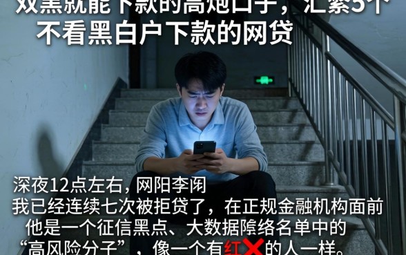 双黑就能下款的高炮口子，汇整5个不看黑白户下款的网贷