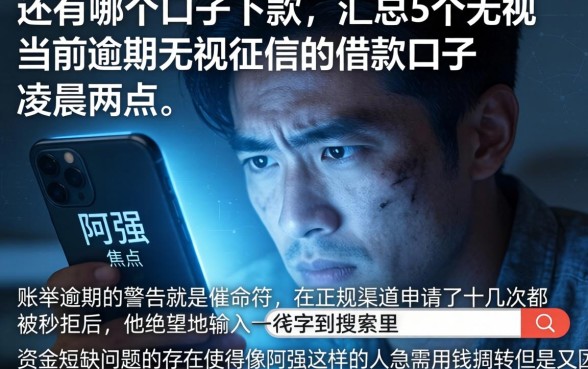 还有哪个口子下款，汇总5个无视当前逾期无视征信的借款口子