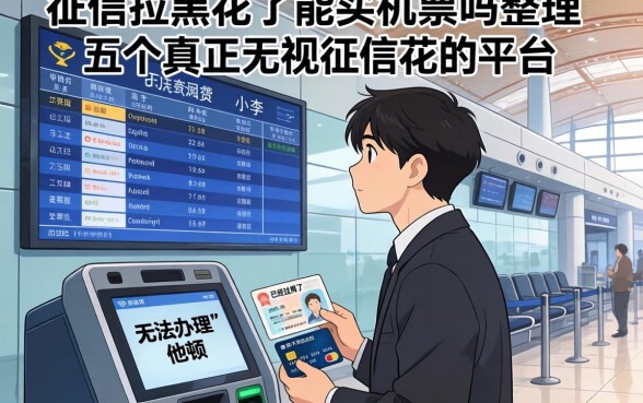 征信拉黑花了能买机票吗，整理五个真正无视征信花的平台