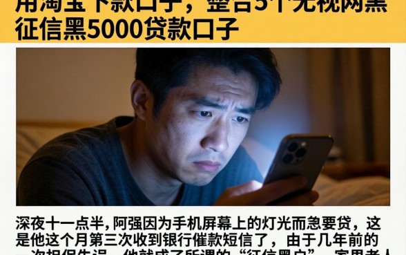 用淘宝下款的口子，整合5个无视网黑征信黑5000贷款口子