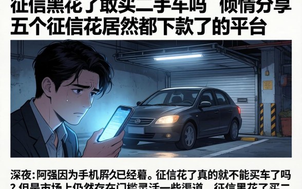 征信黑花了敢买二手车吗，倾情分享五个征信花居然都下款了的平台