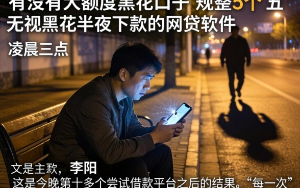 有没有大额度的黑花口子,规整5个无视黑花半夜下款的网贷软件