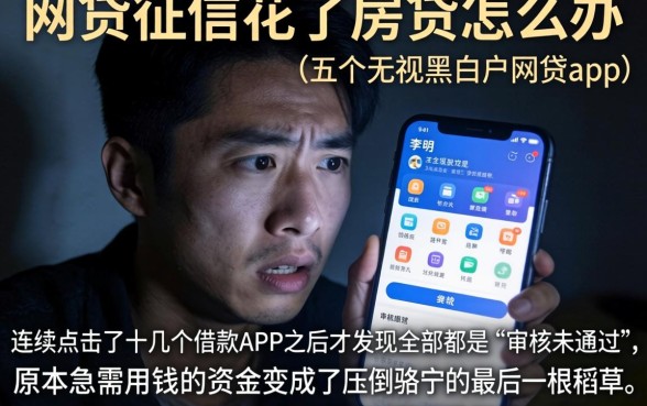 网贷征信花了房贷怎么办，详细阐述五个无视黑白户网贷app