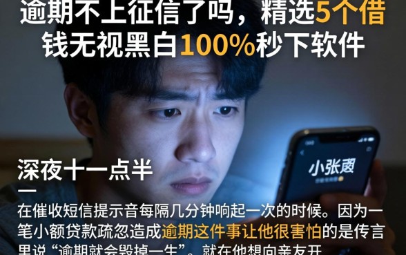 逾期不上征信了吗，精选5个借钱无视黑白100%秒下软件