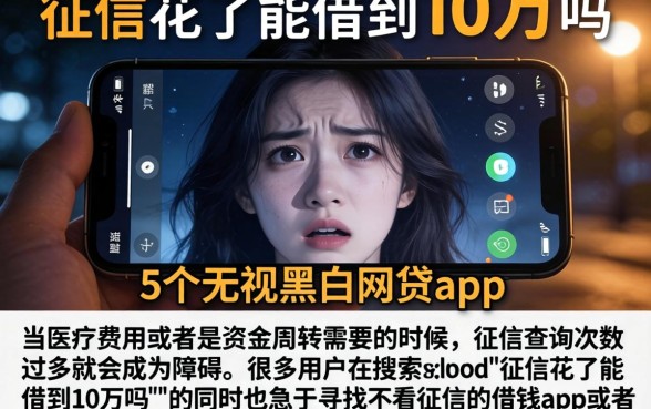 征信花了能借到10万吗，概括5个无视黑白的网贷app