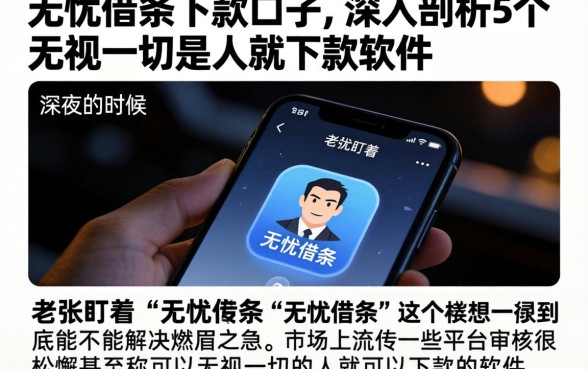 无忧借条下款的口子，深入剖析5个无视一切是人就下款软件