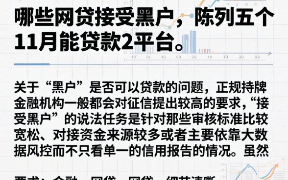 哪些网贷接受黑户,陈列五个11月能贷款的平台
