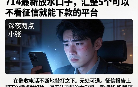 714最新放水口子，汇整5个可以不看征信就能下款的平台
