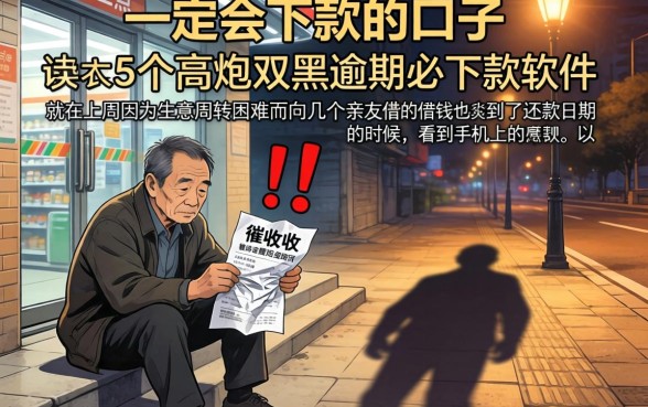 一定会下款的口子，详细阐述5个高炮双黑逾期必下款软件