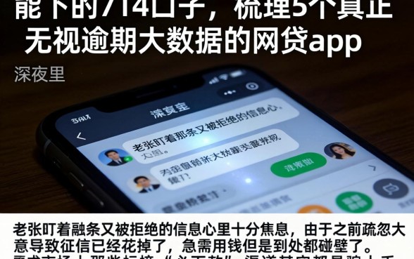 能下的714口子，梳理5个真正无视逾期大数据的网贷app