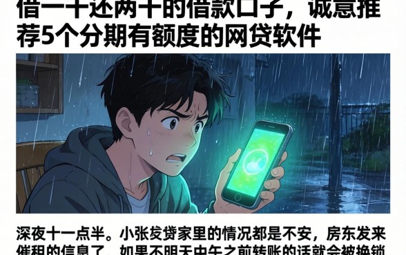 借一千还两千的借款口子，诚意推荐5个分期有额度的网贷软件