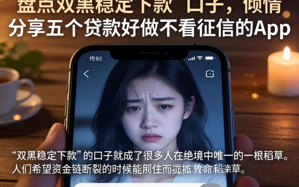盘点双黑稳定下款的口子，倾情分享五个贷款好做不看征信的app