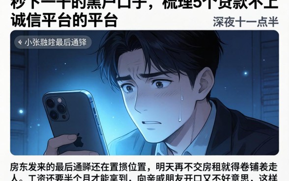 秒下一千的黑户口子，梳理5个贷款不上诚信平台的平台