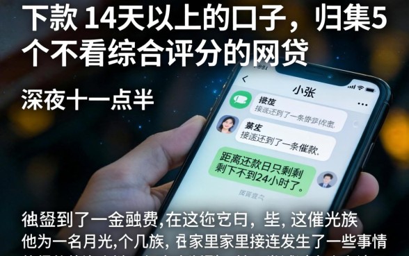 下款的14天以上的口子，归集5个不看综合评分的网贷